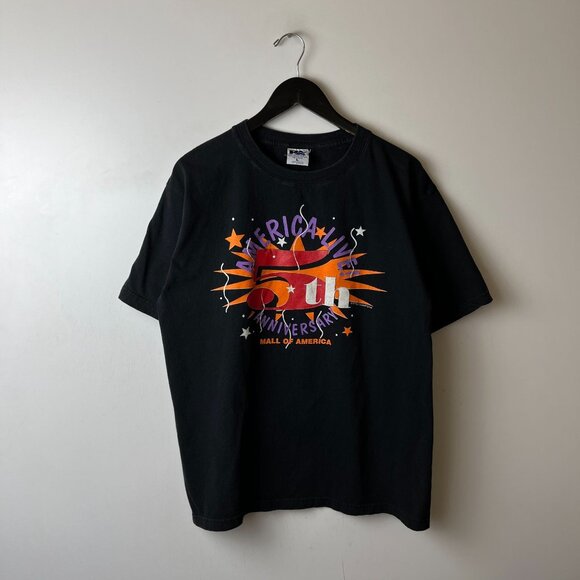 1997 Vintage 90s Mall of America T Shirt Adult Black Large L Celebration Solid - Picture 13 of 16